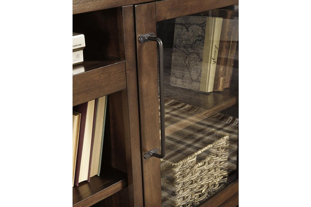 Starmore Brown/Gunmetal 3-Piece Entertainment Center by Ashley at Eve Furniture