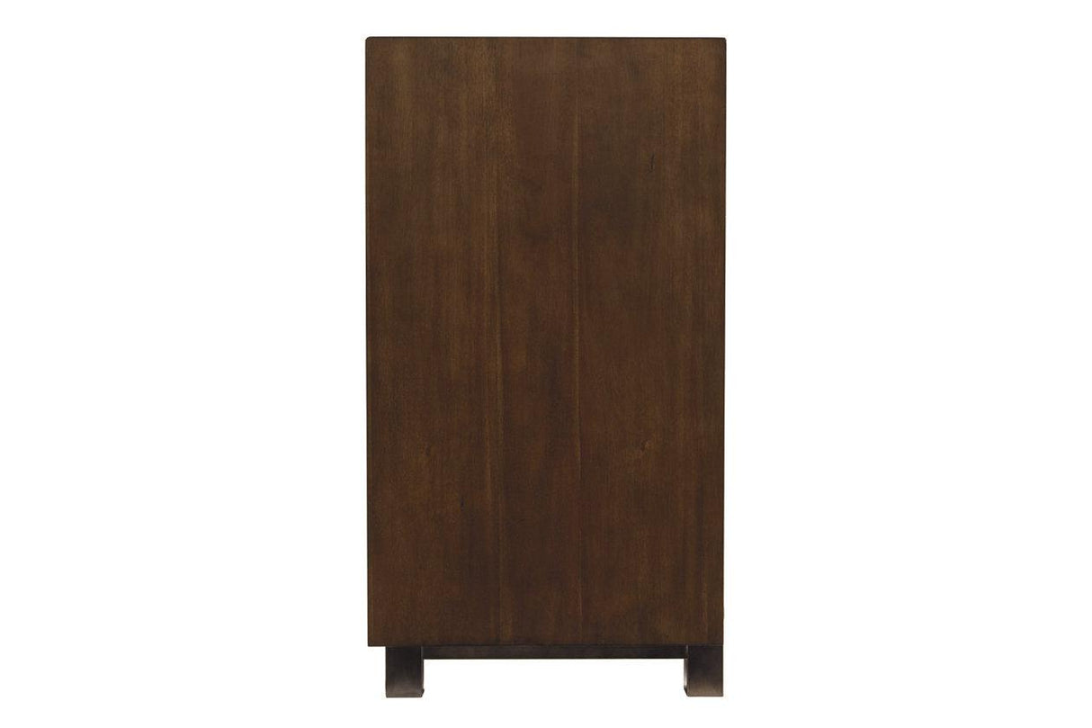 Starmore Brown/Gunmetal 3-Piece Entertainment Center by Ashley at Eve Furniture