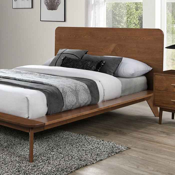 Stathelle Walnut 4-Piece Queen Bedroom Set by Furniture of America at Eve Furniture
