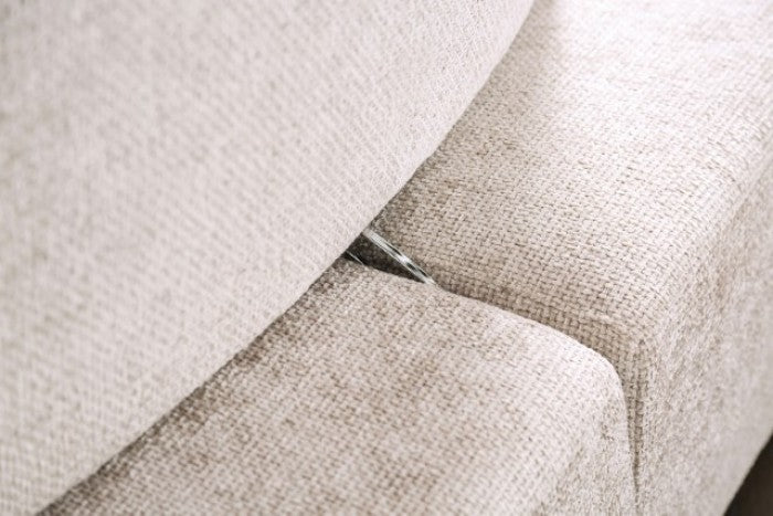 Stavanger Light Brown Curved 3-Seater Sofa by Furniture of America at Eve Furniture