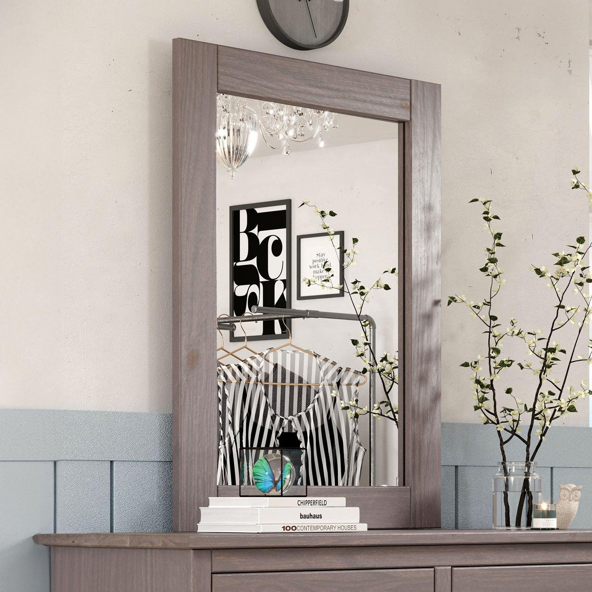 Stavros Gray Mirror by Furniture of America at Eve Furniture