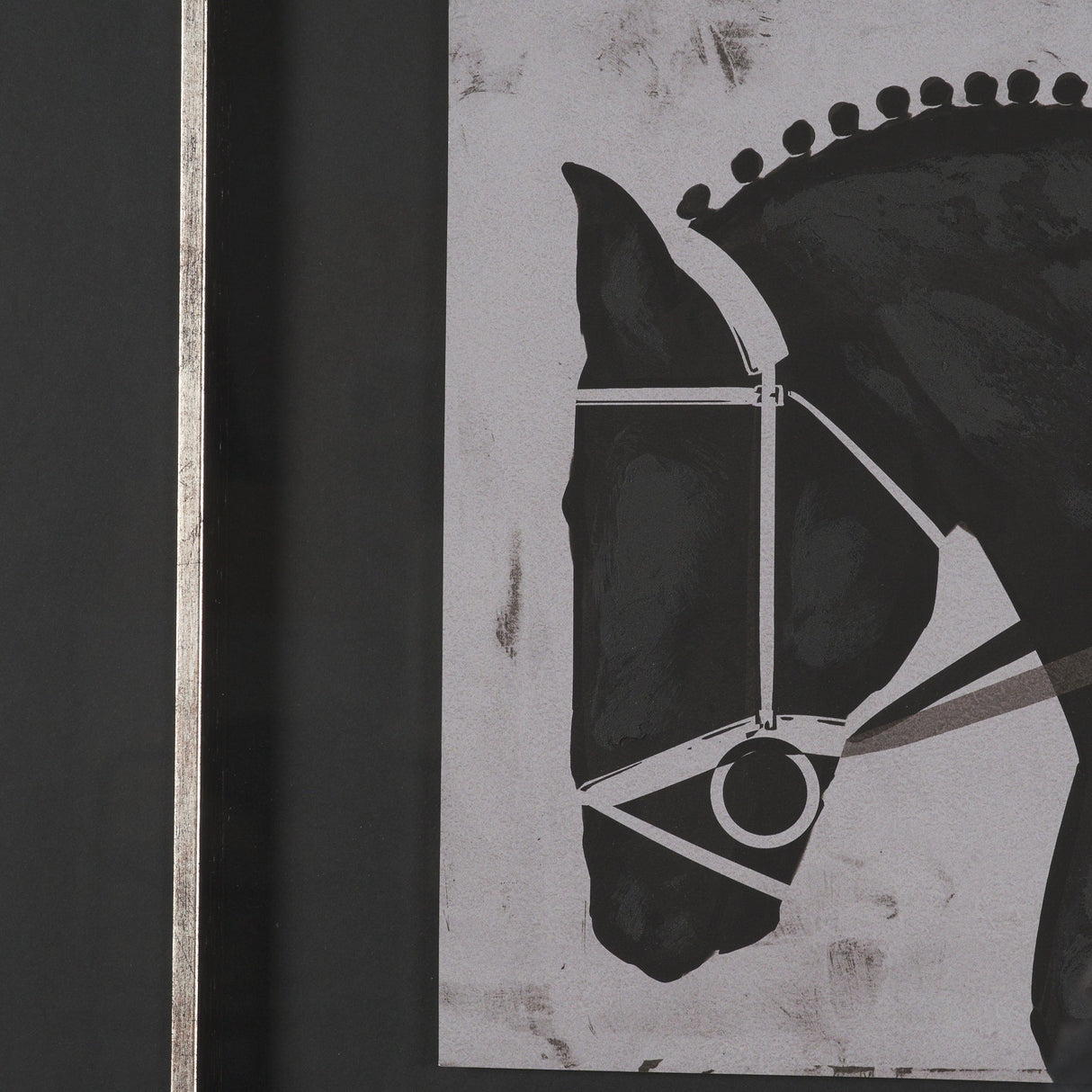 Steed 1 by Mercana Studio Hand-Embellished Framed Artwork Matted under Glass by Mercana at Eve Furniture