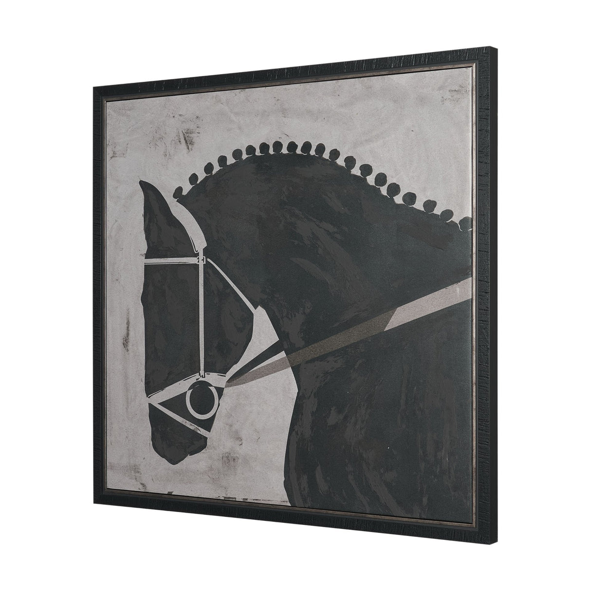 Steed 1 by Mercana Studio Hand-Embellished Textured Framed Canvas Artwork by Mercana at Eve Furniture