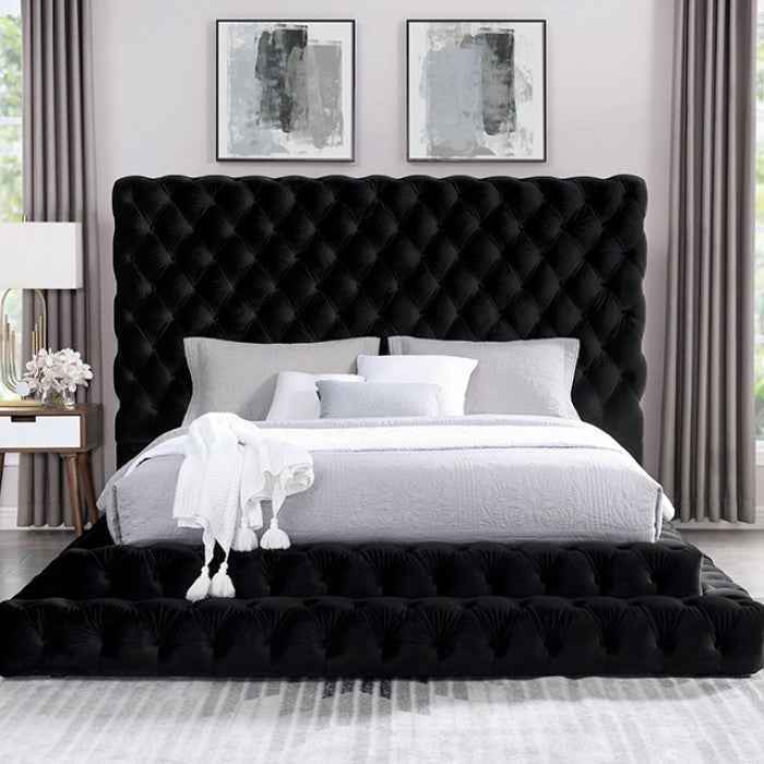 Stefania Black 4-Piece Queen Bedroom Set by Furniture of America at Eve Furniture