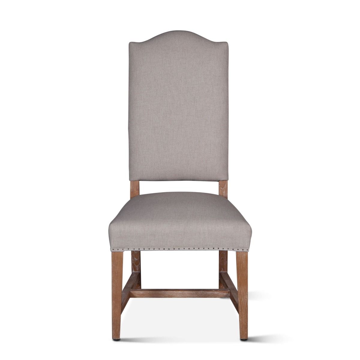 Stella 21" Camelback Dining Chair in Natural Linen with Oak Legs, Set of 2 by Home Trends & Design at Eve Furniture