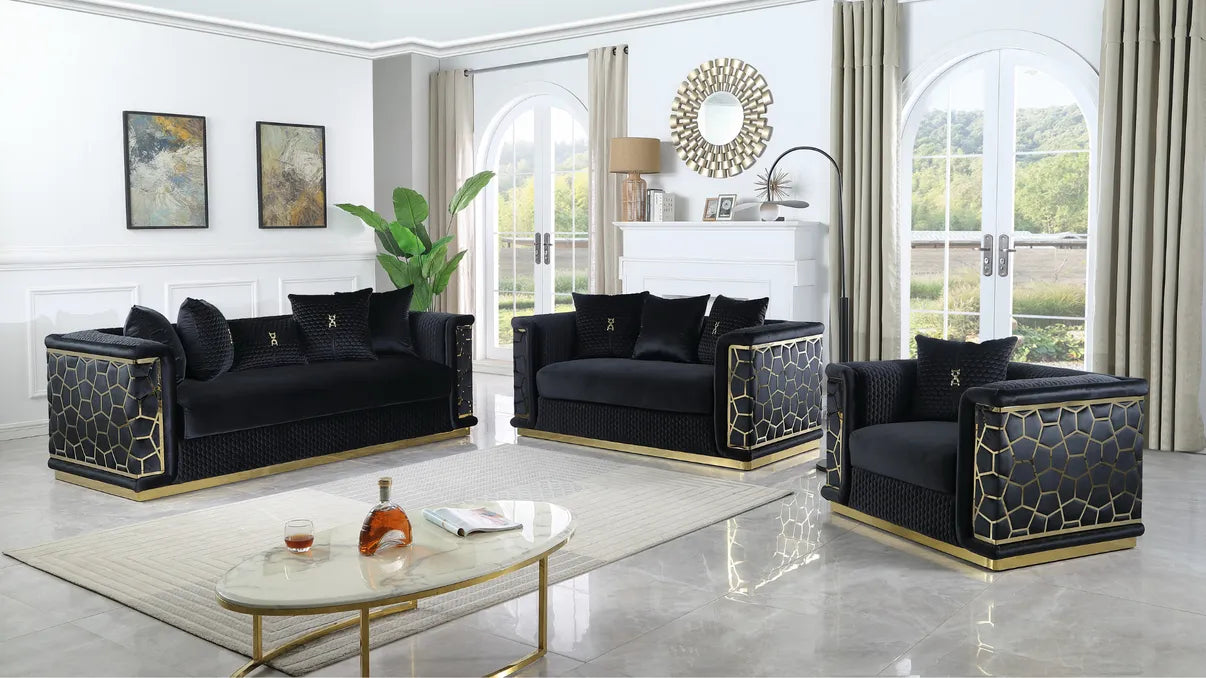 Stella Black Living Room Set by New Era Innovations at Eve Furniture