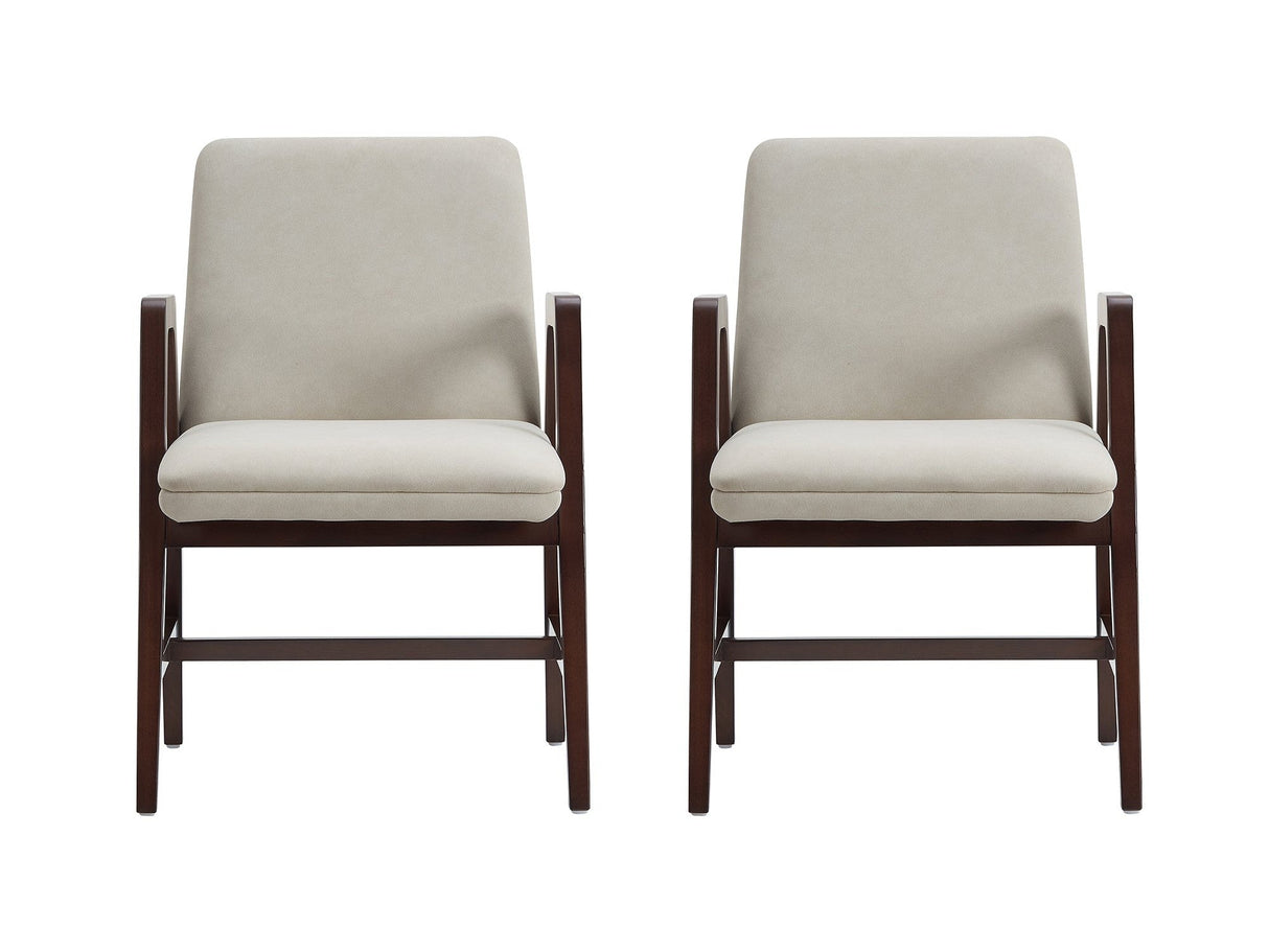 Stella Dining Armchair in Champagne (set of 2) by Manhattan Comfort at Eve Furniture