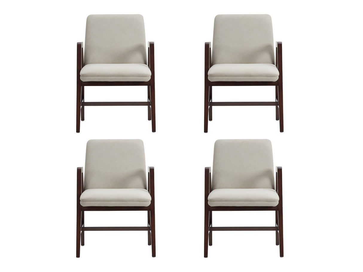 Stella Dining Armchair in Champagne (set of 4) by Manhattan Comfort at Eve Furniture