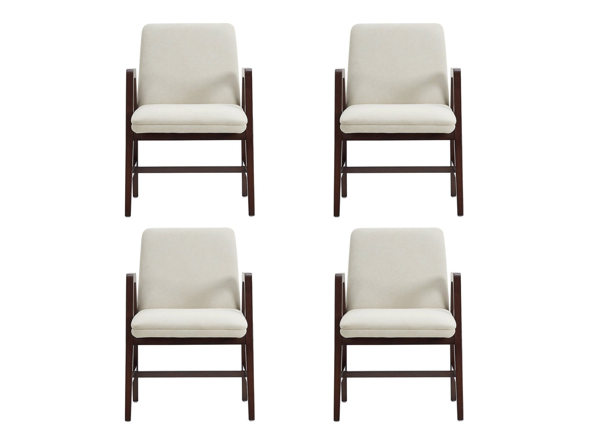 Stella Dining Armchair in Cream (set of 4) by Manhattan Comfort at Eve Furniture