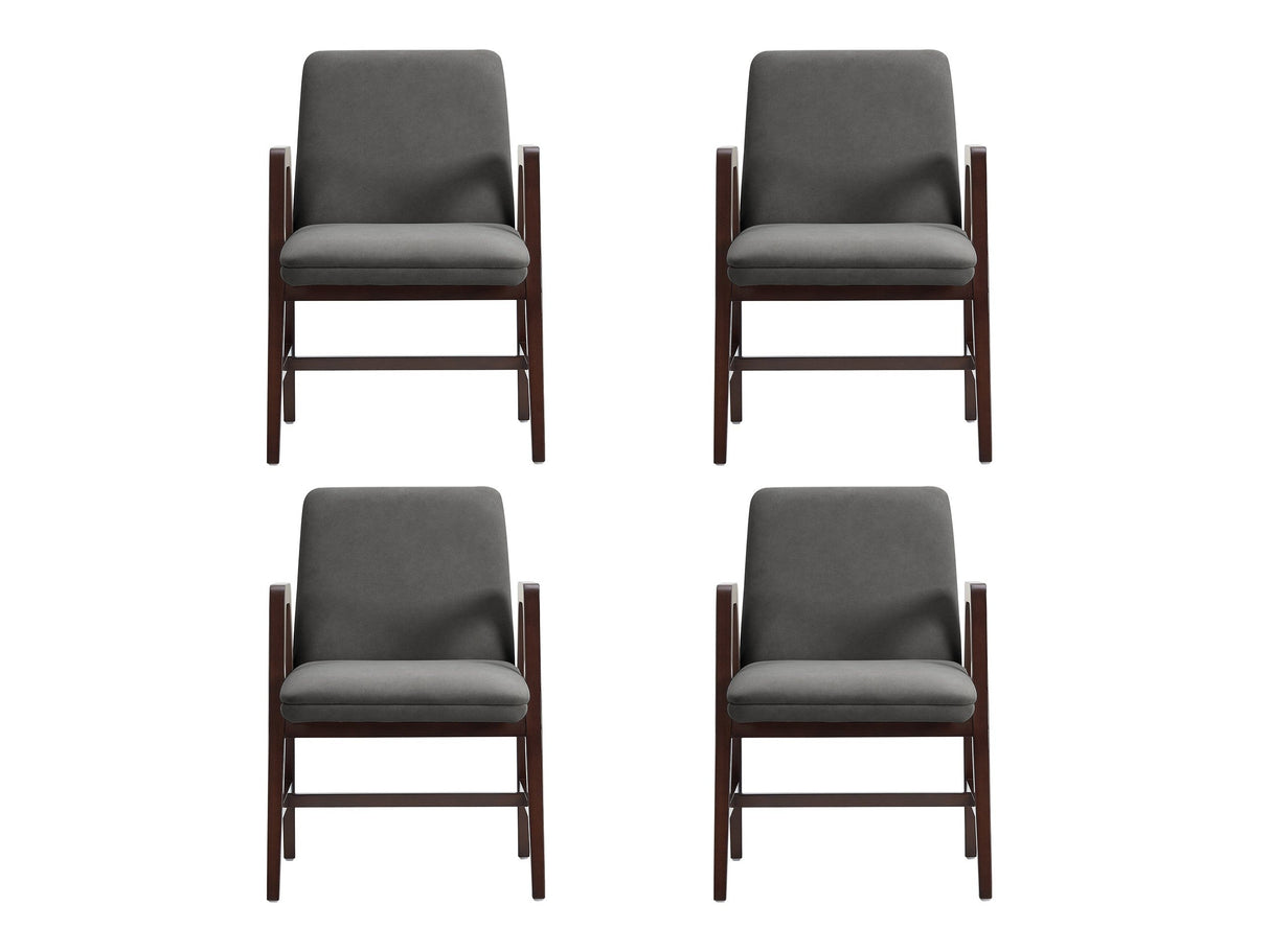 Stella Dining Armchair in Graphite (set of 4) by Manhattan Comfort at Eve Furniture