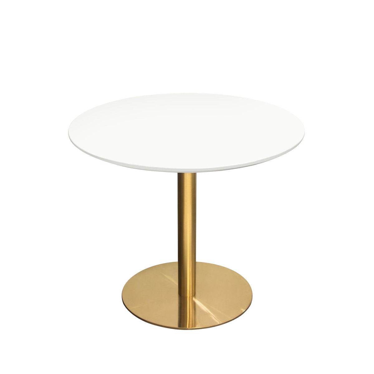 Stella Gloss White/Brushed Gold Bar Table by Diamond Sofa at Eve Furniture
