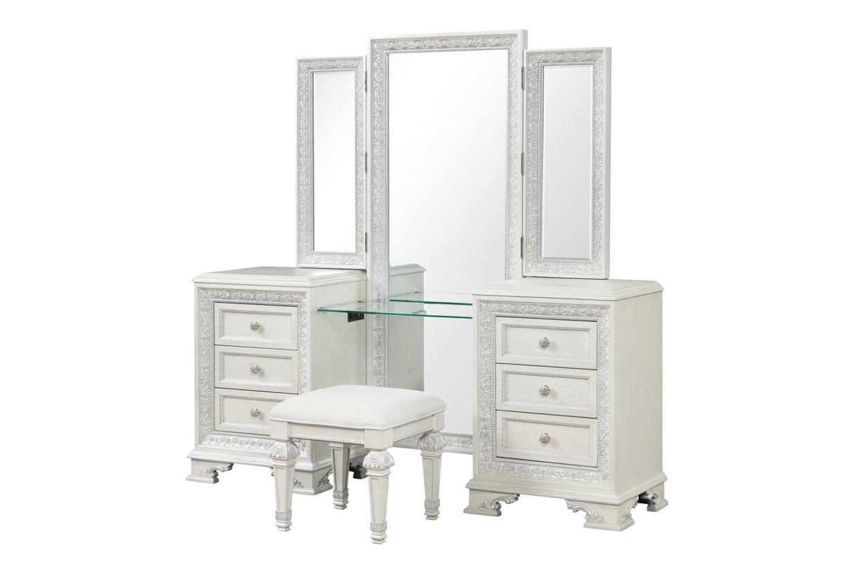 Stella Mia Creamy White Vanity by Furniture of America at Eve Furniture