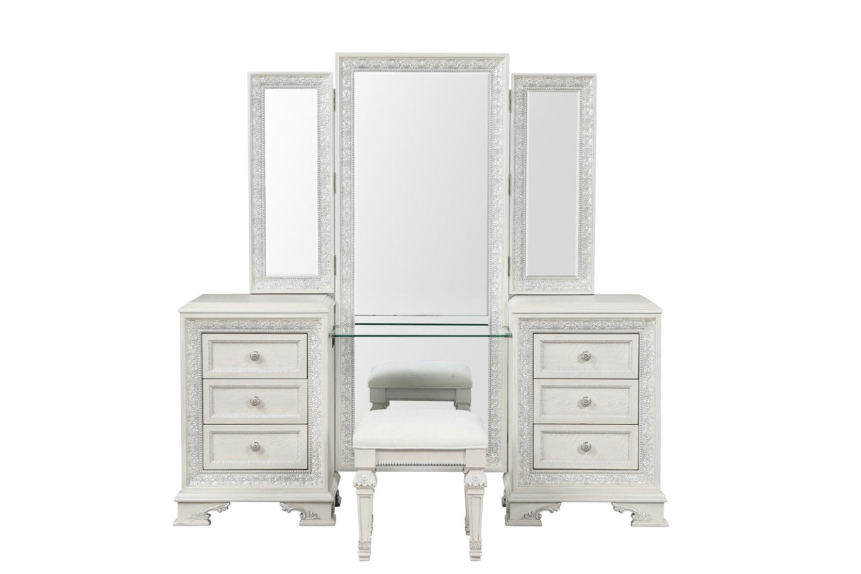 Stella Mia Creamy White Vanity by Furniture of America at Eve Furniture