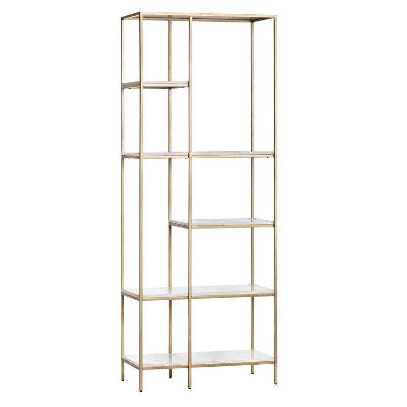Stellar White/Gold Etagere by Crestview at Eve Furniture