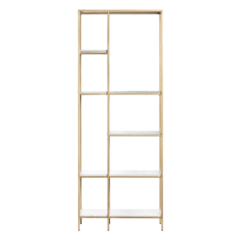 Stellar White/Gold Etagere by Crestview at Eve Furniture