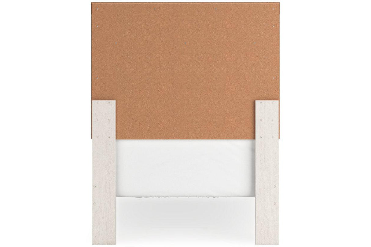 Stelsie White Twin Panel Bed by Ashley at Eve Furniture