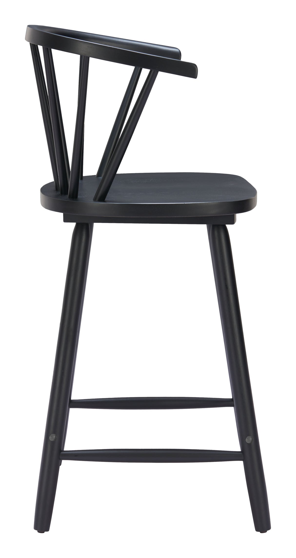 Stenger Black Counter Stool (Set of 2) by Zuomod at Eve Furniture