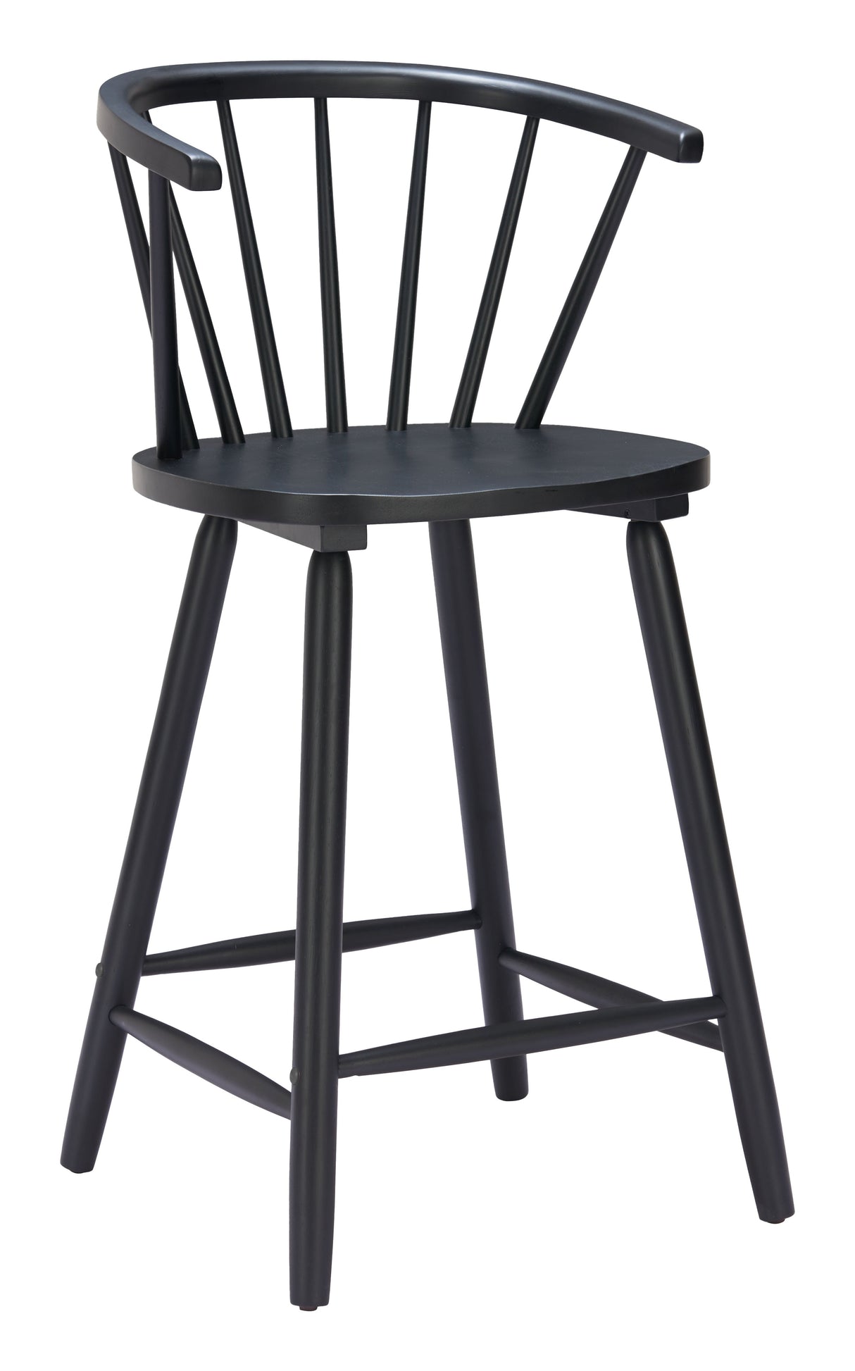 Stenger Black Counter Stool (Set of 2) by Zuomod at Eve Furniture