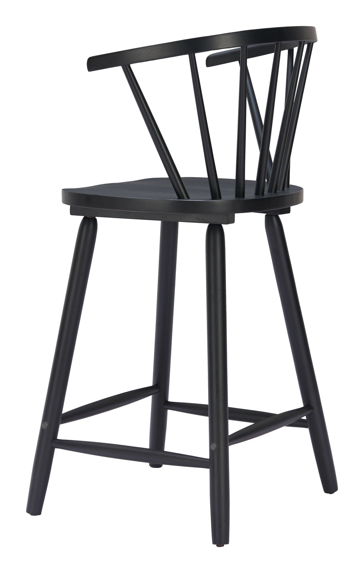 Stenger Black Counter Stool (Set of 2) by Zuomod at Eve Furniture