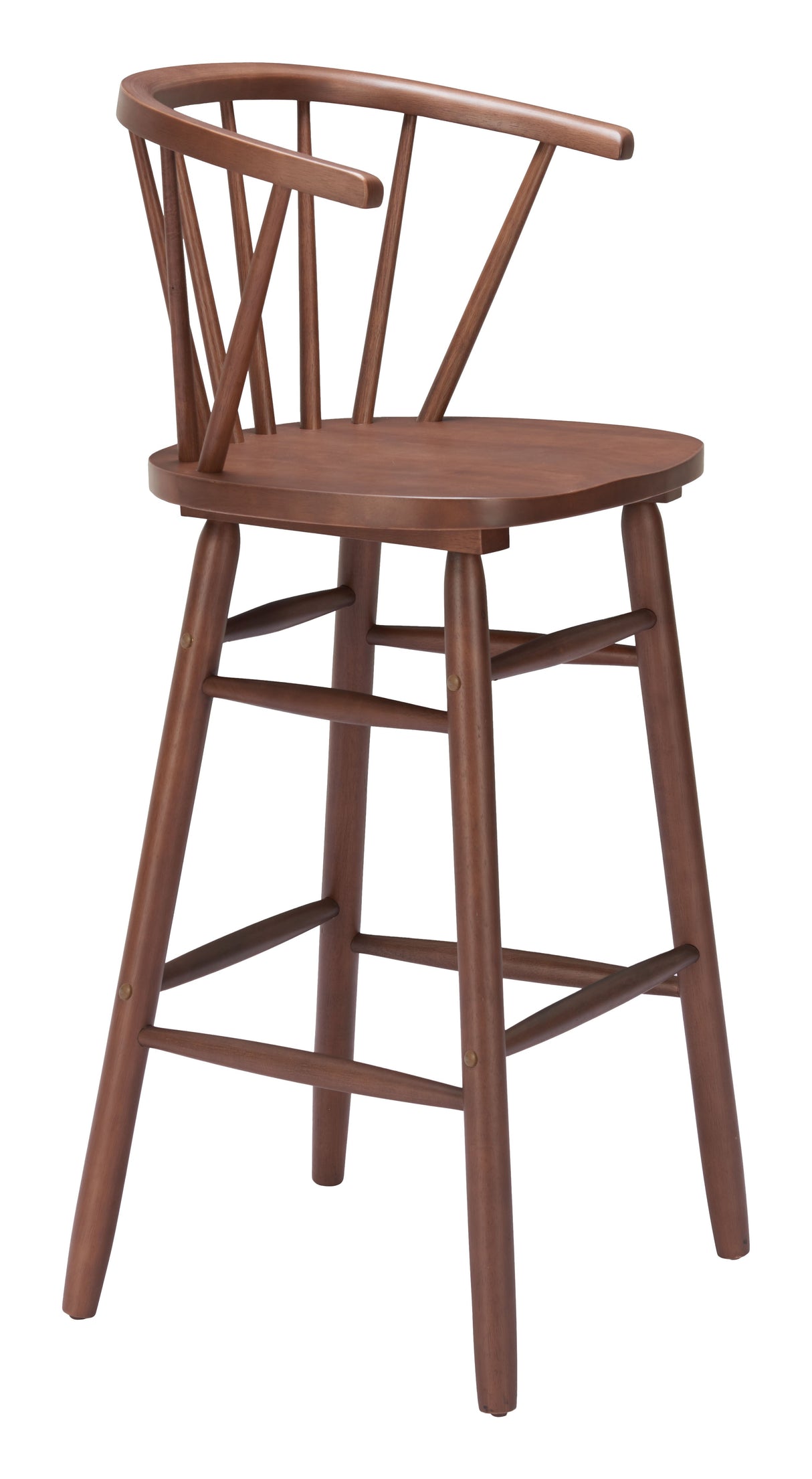 Stenger Walnut Barstool (Set of 2) by Zuomod at Eve Furniture