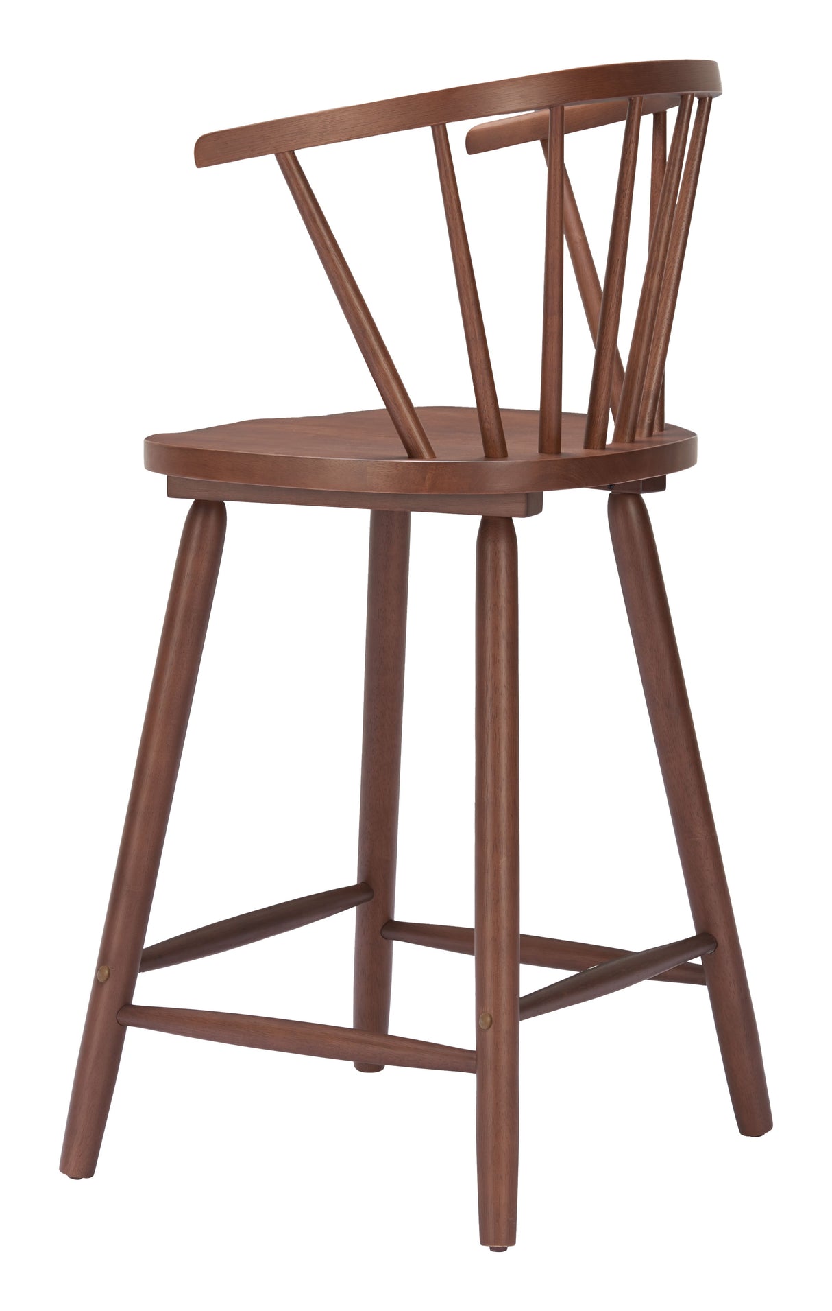 Stenger Walnut Counter Stool (Set of 2) by Zuomod at Eve Furniture