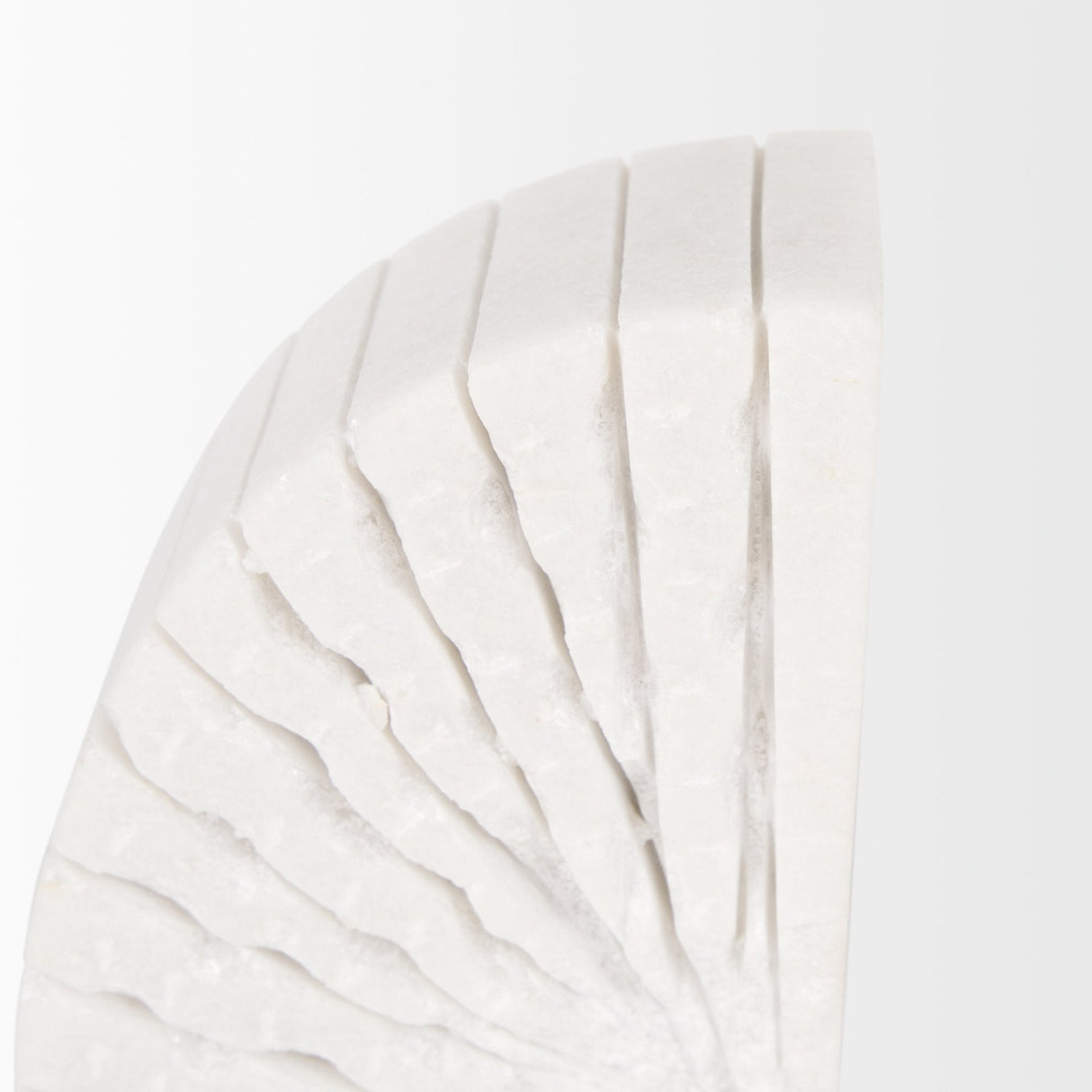 Stept White Marble Bookends w/rough carving (set of 2) by Mercana at Eve Furniture
