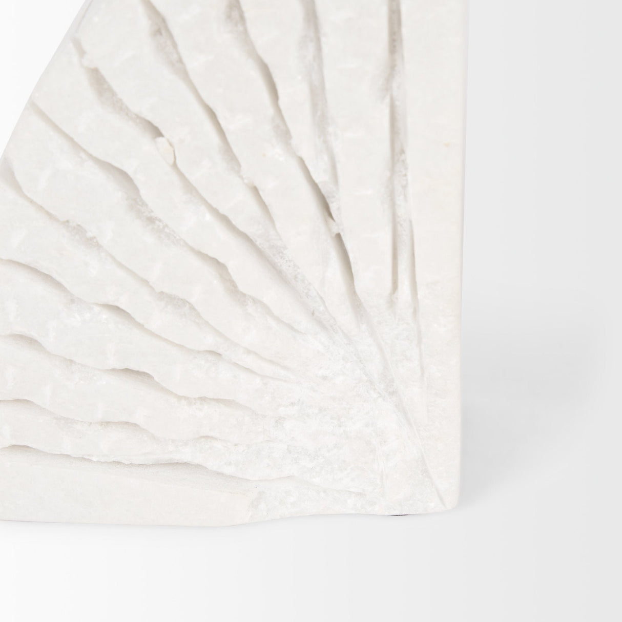 Stept White Marble Bookends w/rough carving (set of 2) by Mercana at Eve Furniture