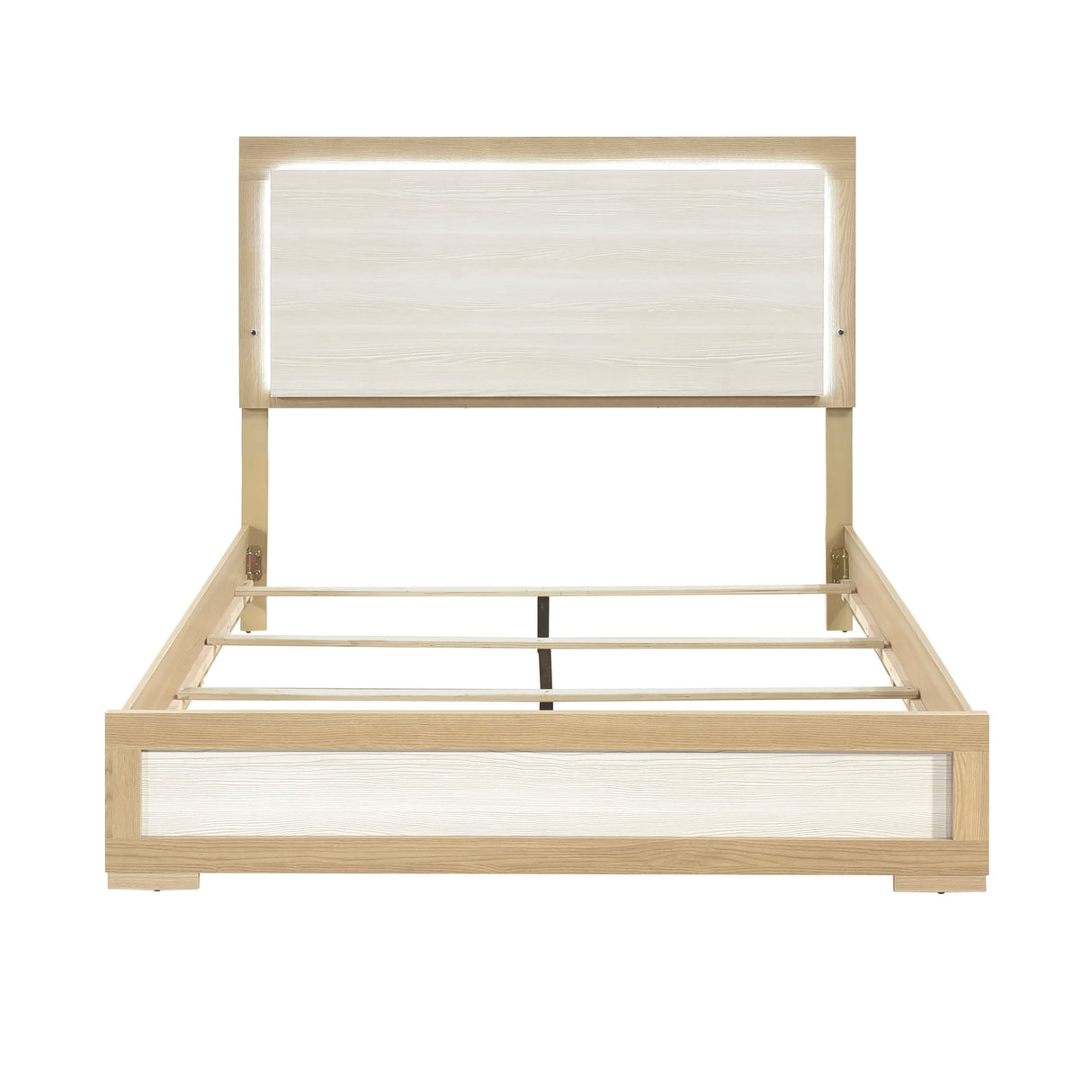Sterling Natural/White LED Bedroom Set by Homelegance at Eve Furniture