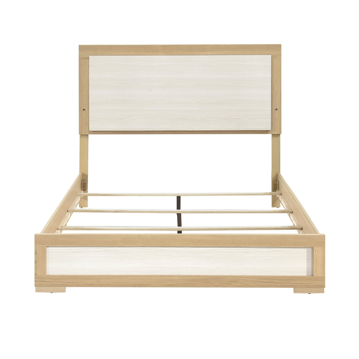 Sterling Natural/White LED Queen Bed by Homelegance at Eve Furniture