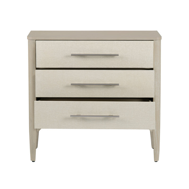 Sterling Tan/Cream Three-Drawer Chest by Crestview at Eve Furniture