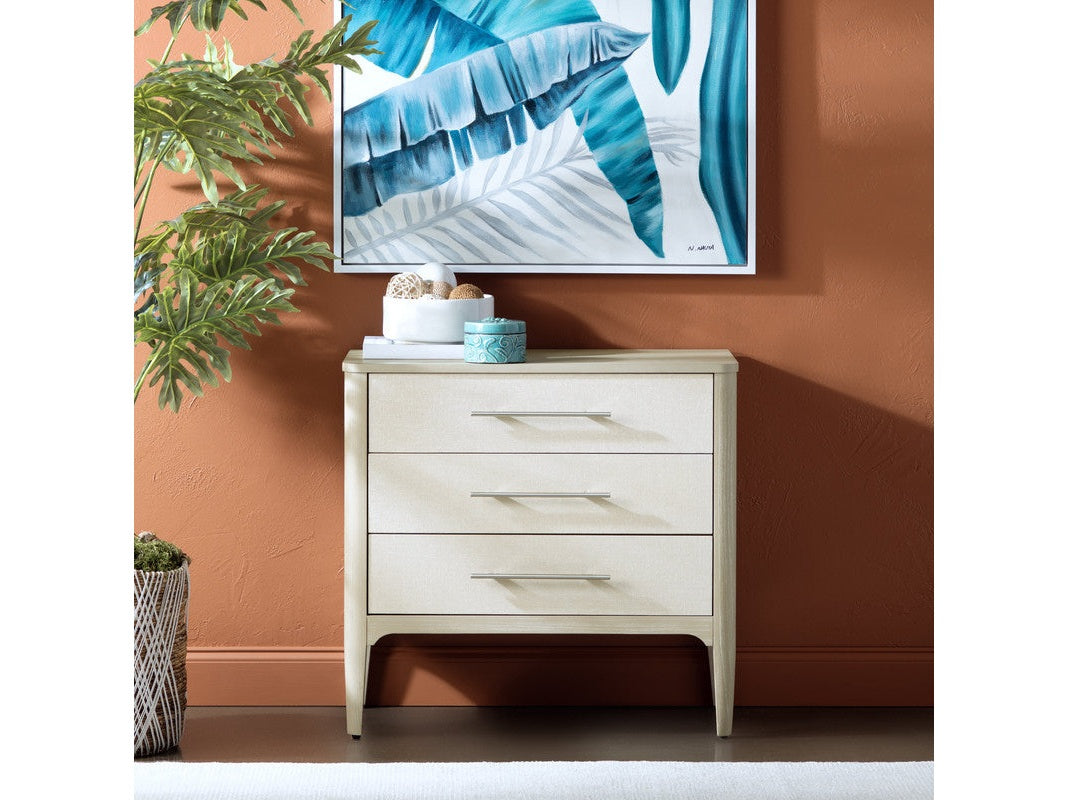 Sterling Tan/Cream Three-Drawer Chest by Crestview at Eve Furniture