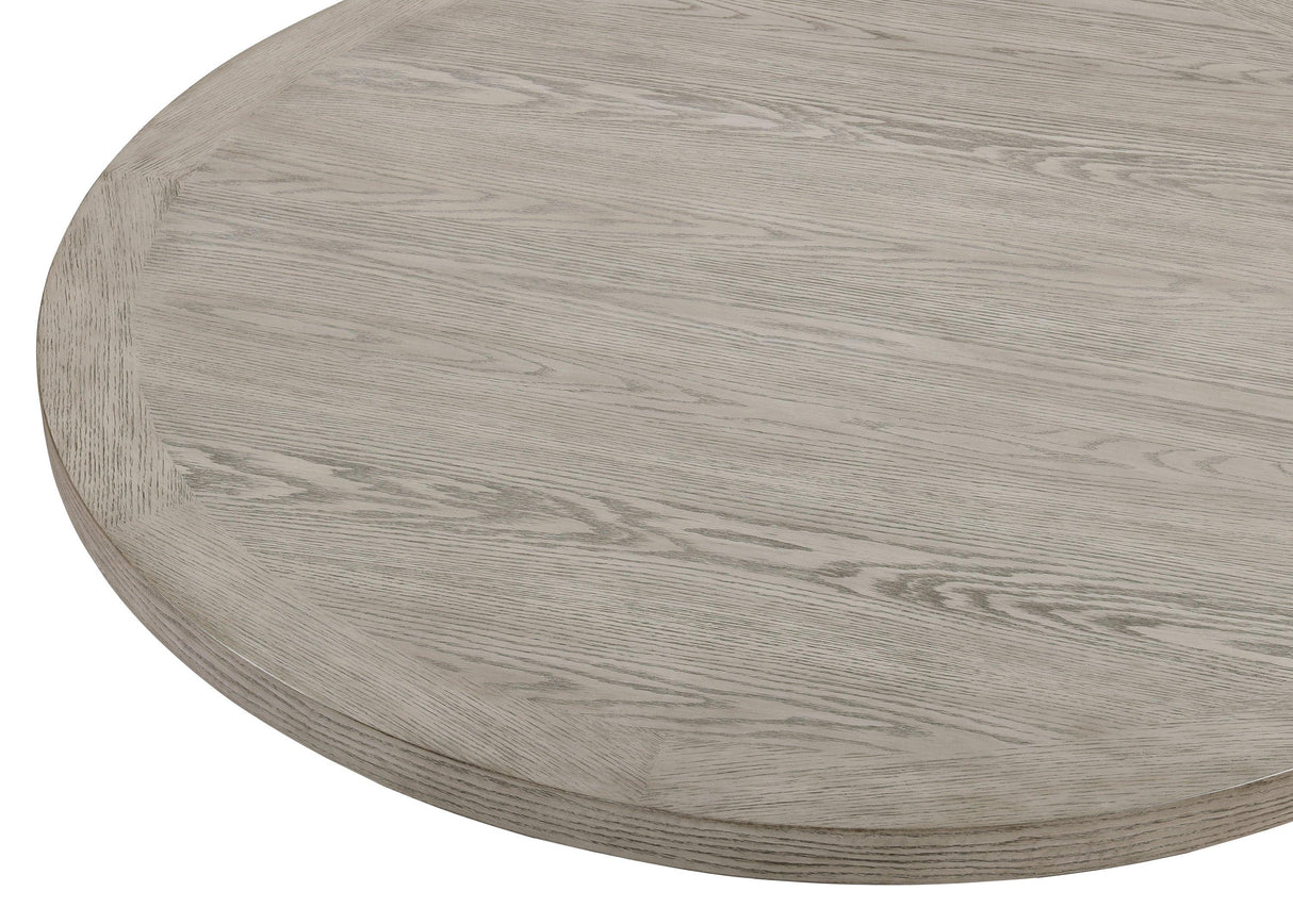 Stevens Charcoal Black and Light Gray Round Dining Table by Crown Mark at Eve Furniture