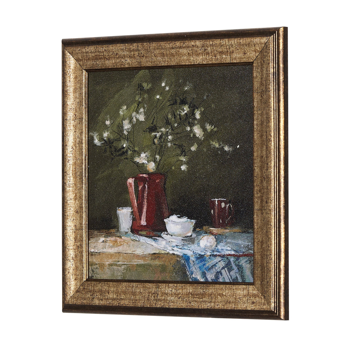 Still Life with Tangerine by Mercana Studio a Hand Embellished Textured Framed Art Print by Mercana at Eve Furniture