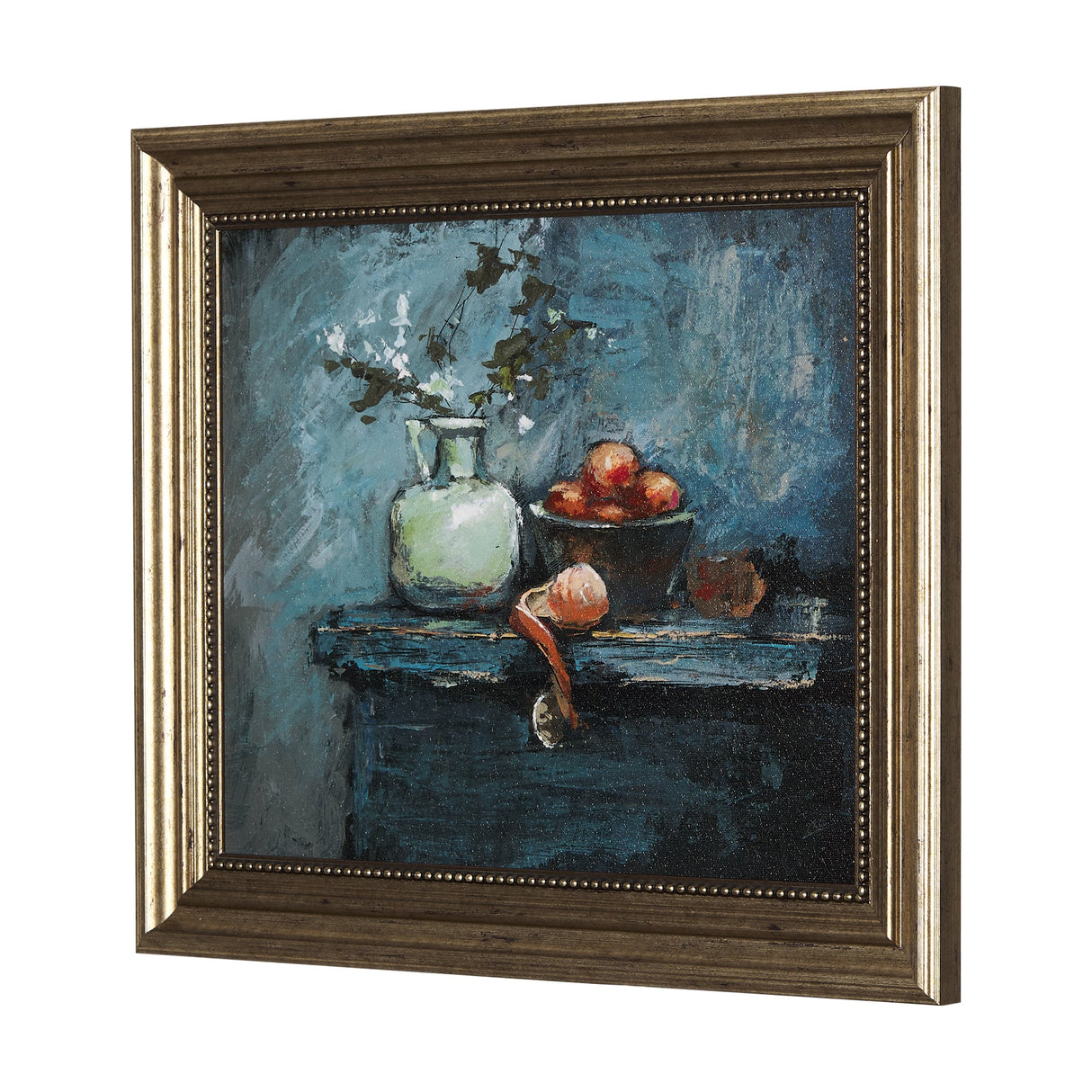 Still Life with Tangerine by Mercana Studio a Hand Embellished Textured Framed Art Print by Mercana at Eve Furniture