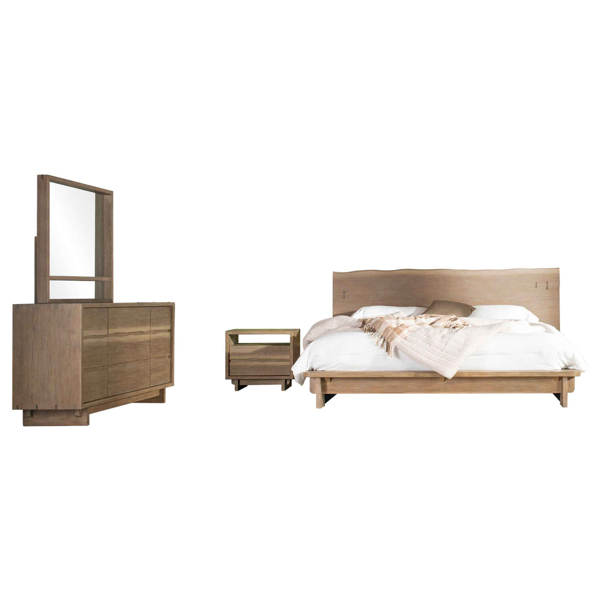 Stillwater Weathered Oak 4-Piece Eastern King Bedroom Set by Coaster at Eve Furniture