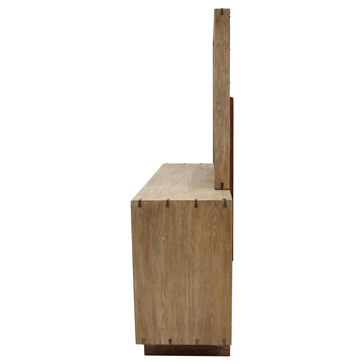 Stillwater Weathered Oak Dresser Mirror with Jewelry Shelf by Coaster at Eve Furniture