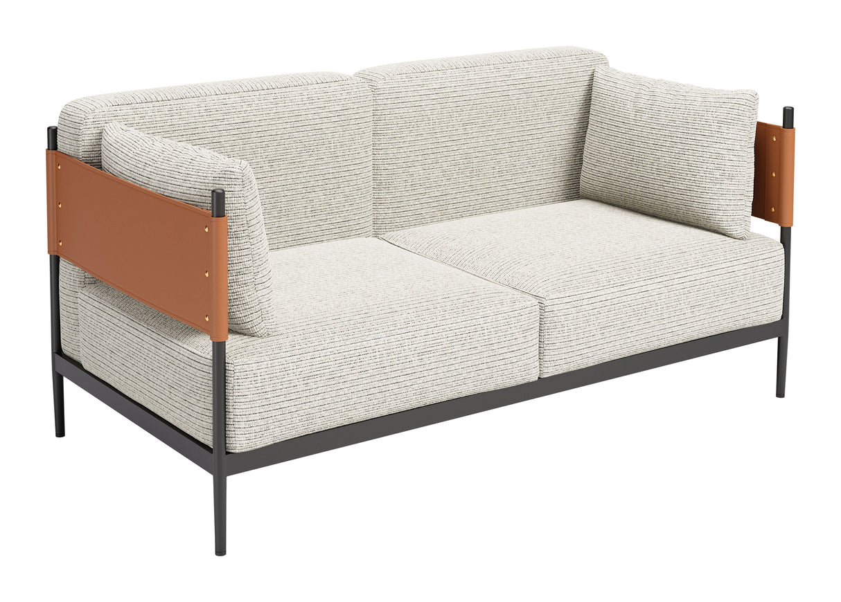 Stirbe Gray Loveseat by Zuomod at Eve Furniture
