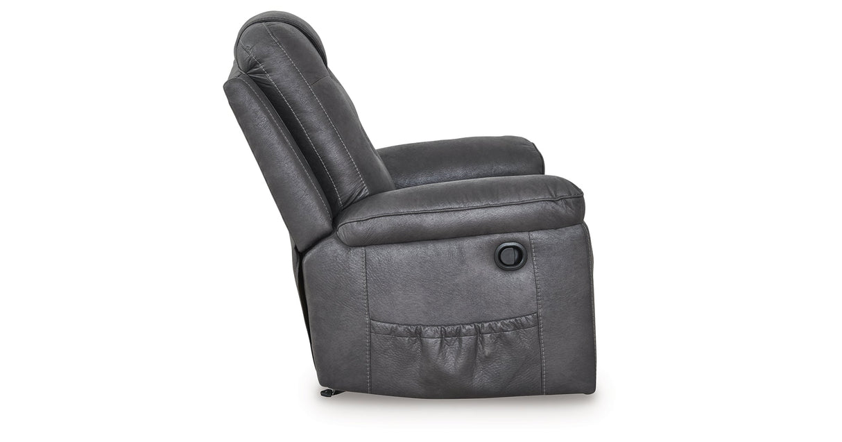 Stockworth Granite Recliner by Ashley at Eve Furniture