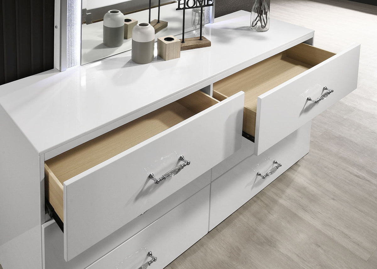 Stoholm White 4-Piece Twin Bedroom Set by Furniture of America at Eve Furniture