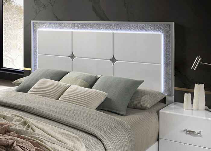 Stoholm White 5-Piece Queen Bedroom Set by Furniture of America at Eve Furniture