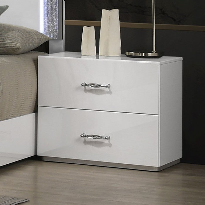 Stoholm White Nightstand by Furniture of America at Eve Furniture