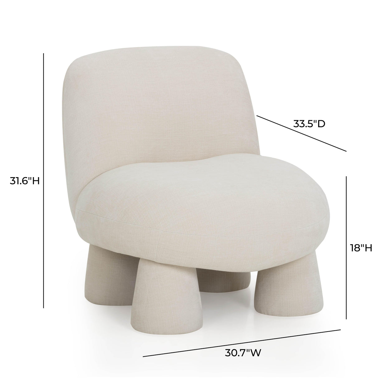 Stomp Upcycled Chenille Accent Chair by TOV Furniture at Eve Furniture