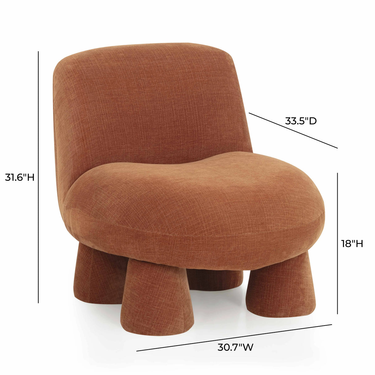 Stomp Upcycled Chenille Accent Chair by TOV Furniture at Eve Furniture
