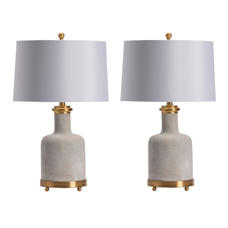 Stone Grey Table Lamp (Set of 2) by Crestview at Eve Furniture