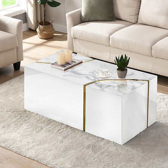 Stone White Coffee Table by New Era Innovations at Eve Furniture