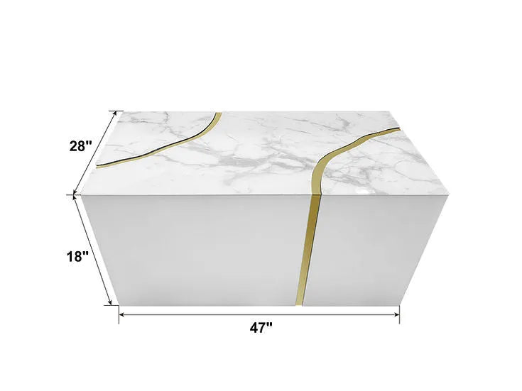 Stone White Coffee Table by New Era Innovations at Eve Furniture