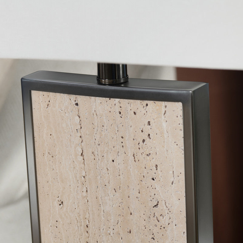 Stonehurst Beige/Bronze Table Lamp by Crestview at Eve Furniture