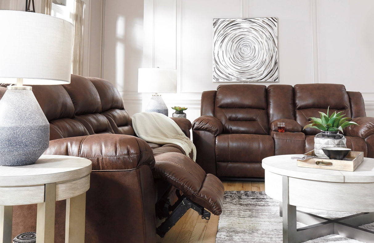 Stoneland Chocolate Power Reclining Living Room Set by Ashley at Eve Furniture