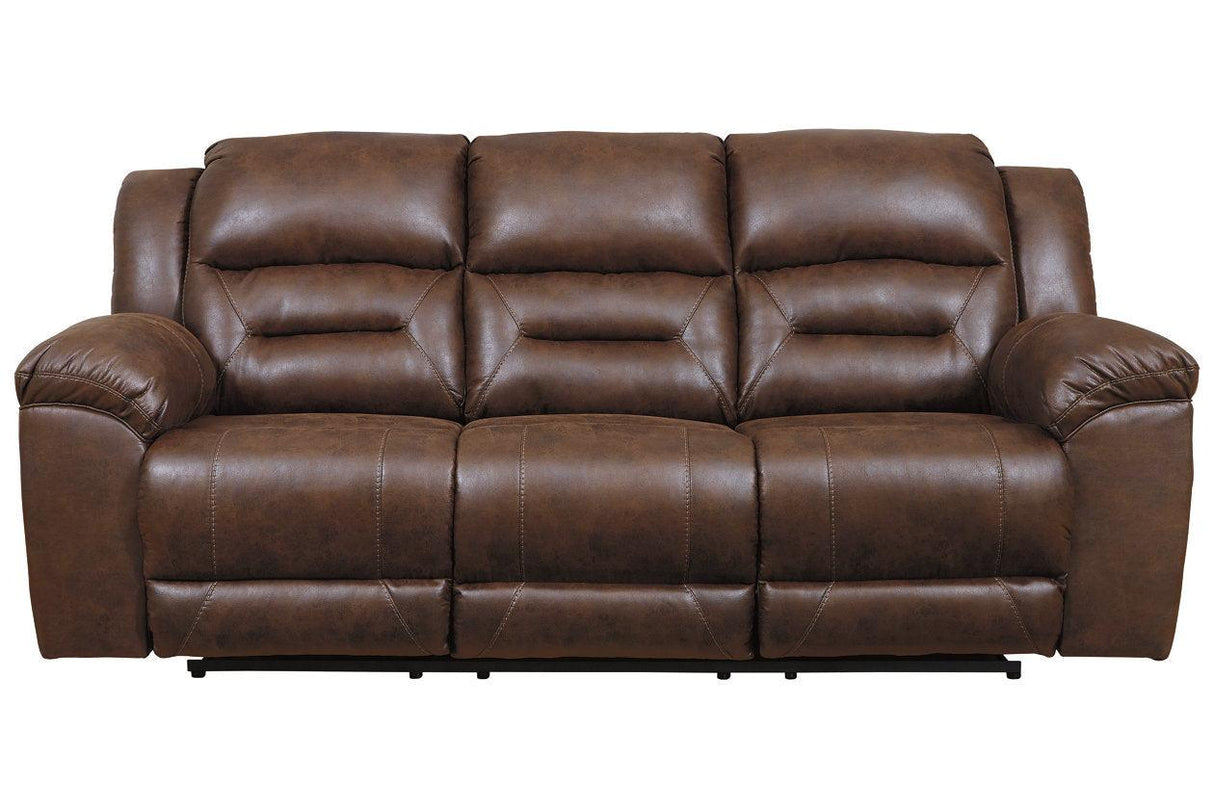 Stoneland Chocolate Power Reclining Sofa by Ashley at Eve Furniture