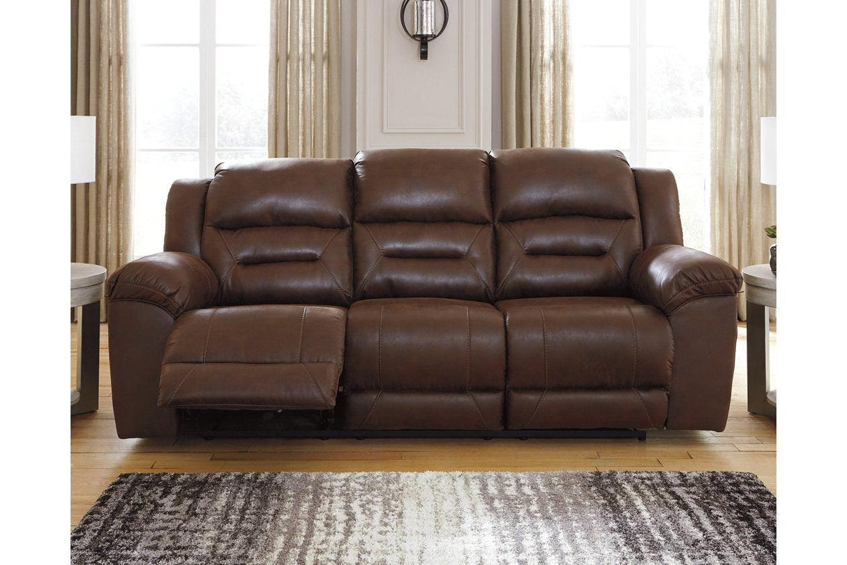 Stoneland Chocolate Power Reclining Sofa by Ashley at Eve Furniture
